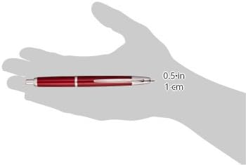 PILOT Fountain Pen Capless Decimo, Red Body, M-Nib (FCT-15SR-R-M) front view