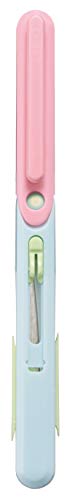 Raymay Fujii SH706H Scissors, Pen Cut, Compact, Portable Scissors, Left Hand, Compatible with Left Hand, Pink x Blue