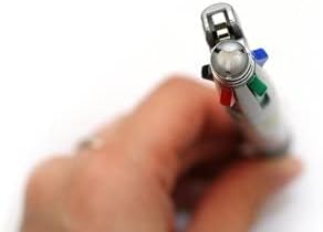 ZEBRA Clip-On 1000, 4 Color 0.7 mm Ballpoint Multi Pen 0.5 mm Pencil, Silver Body (B4SA2-S)
