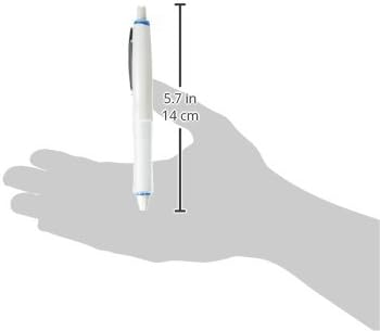PILOT Dr. Grip Pure White Dual Layer Grip Ballpoint Pen - 0.7 mm - Soft Blue Accent Body (BDGPW80F-SL)