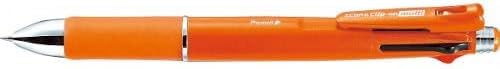ZEBRA Clip-On 1000, 4 Color 0.7 mm Ballpoint Multi Pen 0.5 mm Pencil, Orange Body (B4SA2-OR)
