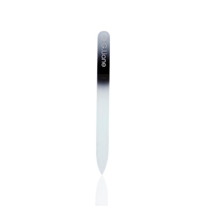 G.Liane Crystal Nail File???Professional Double Sided Glass Fingernail Files with Case,Manicure for Natural Acrylic Gels Nails,Manicure Tools for Home and Salon(Rainbow Black)