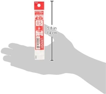 Pentel EnerGel XLRN5H-B Ballpoint Pen Refills, 0.02 inches (0.5 mm), Red, 10 Pieces