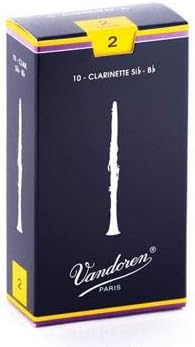 Vandoren Traditional Bb Clarinet Reeds Strength 3.5 Box of 10 (Strength 3.5 Box of 10)