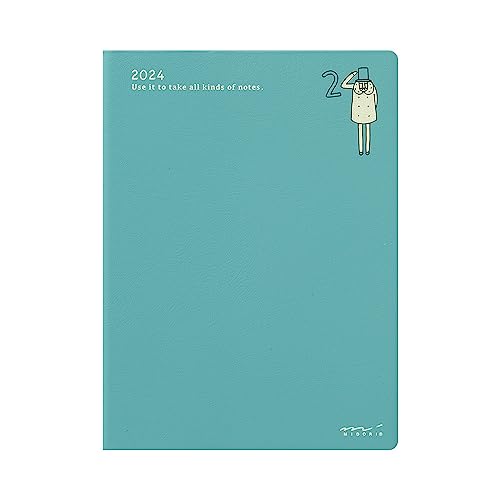 Midori Pocket Diary 22251006 Weekly Planner, 2024, A6, Clover Pattern, Starts January 2024 (uncle pattern)