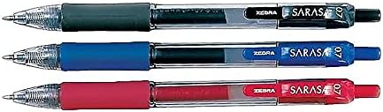 ZEBRA 14680 Sarasa Retractable Gel Pen, Black Ink, Medium, 24/Pack