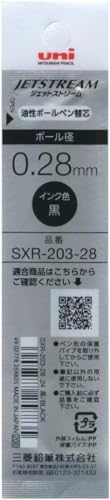 Mitsubishi Pencil Jetstream Edge SXR20328.24 Ballpoint Pen Refill, 0.28, Black