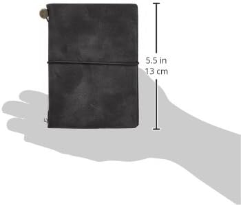 DESIGNPHIL 15026006 Midori Traveler's Notebook, Passport Size, Black