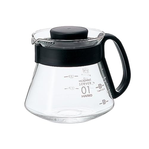 Hario V60 Glass Range Coffee Server, 360ml, Black