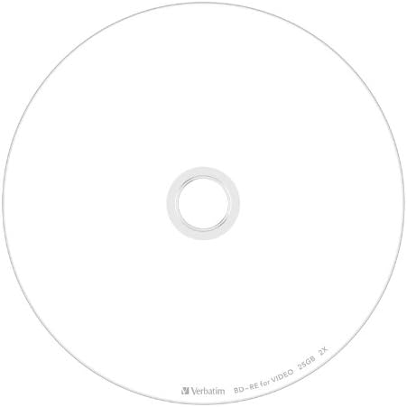 Verbatim Japan VBE130NP50SV1 Blu-ray Disc for Repeated Recording, 25 GB, 50 Sheets, White Printerable, Single Side, 1 Layer, 1-2x Speed