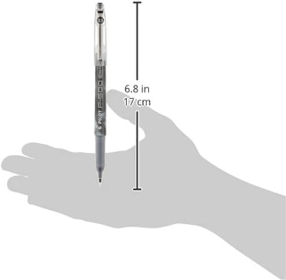 PILOT, Precise P-500 Gel Ink Rolling Ball Stick Pens, Extra Fine Point 0.5 mm, Black, Pack of 12