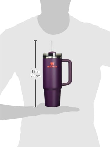 Stanley Quencher H2.0 Tumbler with Handle and Straw 30 oz | Flowstate 3-Position Lid | Cup Holder Compatible for Travel | Insulated Stainless Steel Cup | BPA-Free | Plum