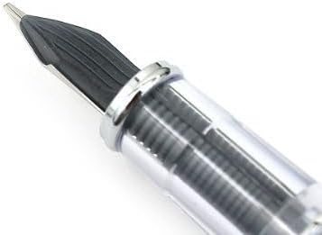PILOT Prera Iro-Ai Calligraphy-Nib Fountain Pen, Transparent Light Blue Body (FPRN-350R-TLBCM) side view