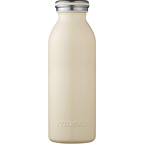 Mosh! DMMB450IV Water Bottle, Vacuum Insulated, Screw Type, Mug Bottle, 0.1 gal (0.45 L), Ivory