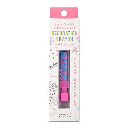 Midori Crayons Decorative Crayons Rainbow 38112006 (Pink x Light Blue)