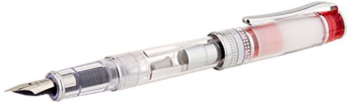 Pilot Prera Iro-Ai Calligraphy-Nib Fountain Pen, Transparent Red Body (FPRN-350R-TRCM)
