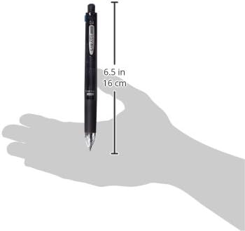 ZEBRA Multi Function Sarasa 4 Plus S Black/Red/Blue/Green Ink 0.4mm Ballpoint Pen, 0.5mm Mechanical Pencil, Black Body (J4SAS11-BK)