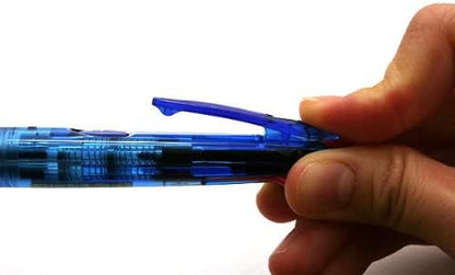 ZEBRA Clip-On G Series 4 Color Ballpoint Multi Pen - 0.7 mm - Blue Body (B4A3-BL)