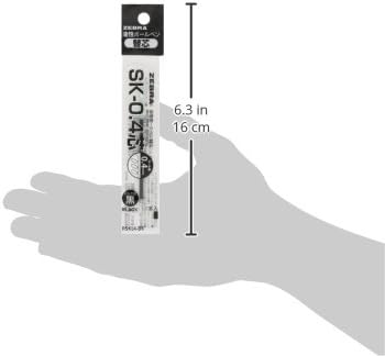 ZEBRA B-RSK04-BK Oil-Based Ballpoint Pen Refill, Tapri Clip, SK-0.4 Lead, Black, 10 Pens