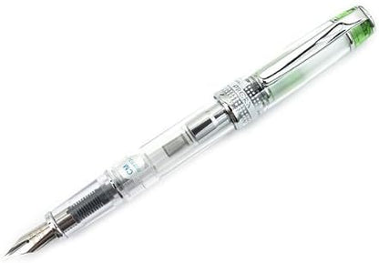 PILOT Prera Iro-Ai Calligraphy-Nib Transparent, Green Body Fountain Pen (FPRN-350R-TLGCM)