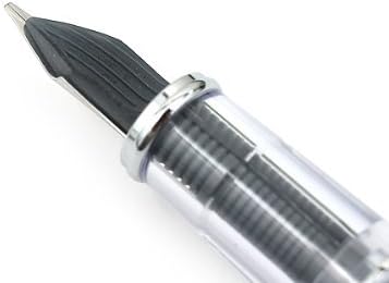 PILOT Prera Iro-Ai Calligraphy-Nib Transparent Black Body Fountain Pen (FPRN-350R-TBCM) front view