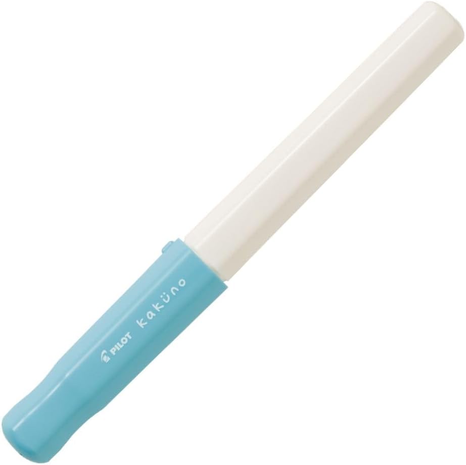 PILOT Kakuno Medium-Nib Fountain Pen, White Body Soft Blue Cap (FKA-1SR-SLM), main image