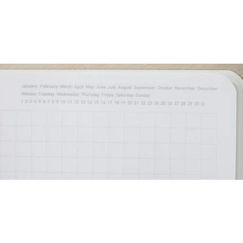 Nitoms S4101 STALOGY Notebook, A5, Squared, 365 Days Notebook, Black