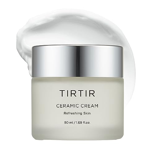 TIRTIR Natural Ceramide Cream | Deep moisturizer for Glass Skin, Polyglutamic acid, Centella Asiatica Extract, Skin barrier, Lightweight, Mild, Nature derived ingredients, Dry skin, Korean skincare