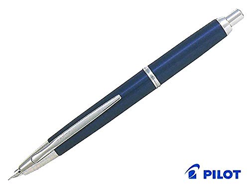 Pilot FCT-15SR-DL-B Fountain Pen Capless Decimo, Dark Blue Myca Body, B-Nib