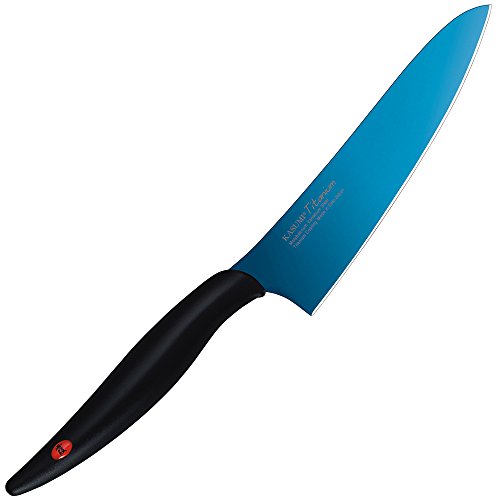 Sumikama Kasumi 22013/B Knife, Titanium Coated Small Knife, 5.1 inches (13 cm), Blue, Rust Resistant, Made in Japan, Seki City, Gifu Prefecture