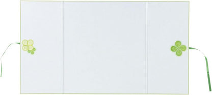 Midori 33145006 Shikishi Color Shikishi, Double Opening, Ribbon, Clover Pattern