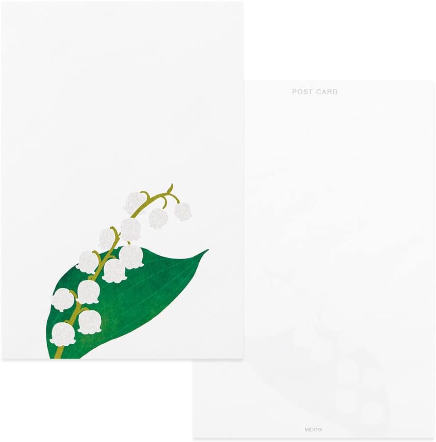 Midori 88688006 Postcard Notes, Paper Series, Summer Letter, Silk, Suzuran Pattern