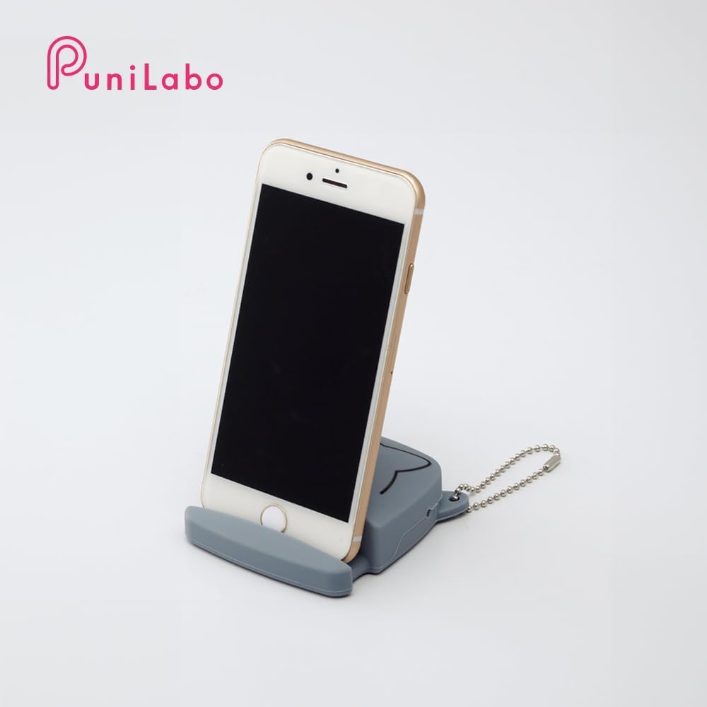 LIHIT LAB PuniLabo Cell Phone Stand w/ Earphone Holder, 3.1" ?� 1.2", Bear (A7713-1)