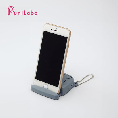 LIHIT LAB PuniLabo Cell Phone Stand w/ Earphone Holder, 3.1" ?� 1.2", Bear (A7713-1)