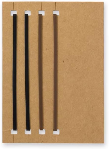 DESIGNPHIL 14335006 Traveler's Notebook, Refill, Connecting Band, Pack of 2, Passport Size