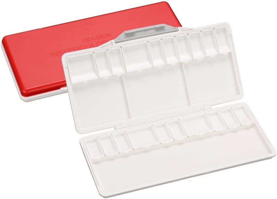 HOLBEIN 210191 Watercolor Palette with Removable Small Rooms, 24 Compartments (26 Petri Dishes, 4 Large)
