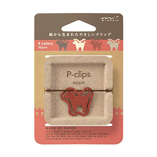 Midori 43396006 Clips, Peaclips, Dog Pattern