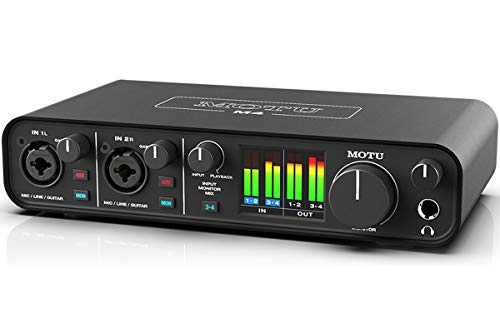 MOTU M4 4 in 4 Out USB Audio Interface, Domestic Genuine Product USB-DAC Gaming, iPhone/iPad Compatible, Song Frame Distribution, DAW Software Included