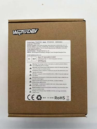 WayPonDEV Slamtec RPLiDAR S2E 360° 32000X Sampling Rate 10Hz Laser Ranging Scanner - 30m (12V) Shopping Mall UDP RJ45 Robot Navigation, Office Building and Other Commercial Scenarios