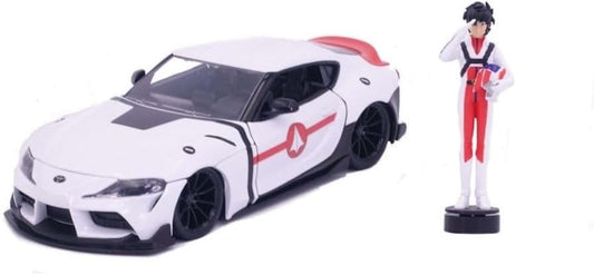 Robotech 1:24 2020 Toyota Supra Die-cast Car & 2.75" Rick Hunter Figure, Toys for Kids and Adults