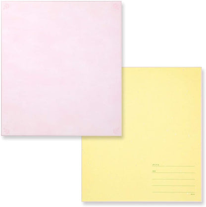 Midori 33244006 Colored Paper with Stickers, Floral Pattern