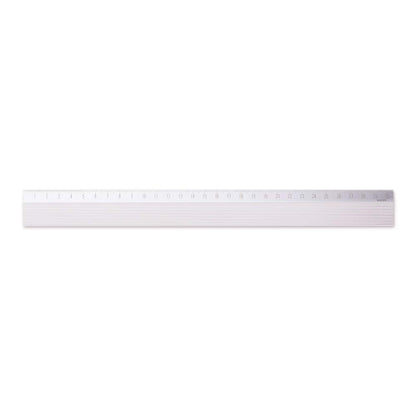 DESIGNPHIL 42278006 Aluminum Ruler, 11.8 inches (30 cm), Non-Slip, Silver