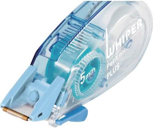 Plus WH-815-3P Correction Tape, White Petite, 0.2 inches (5 mm), Blue, Pack of 3 49-245