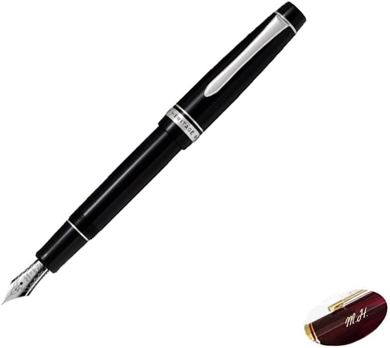 PILOT FKVH2MR-B Custom Heritage 912 Fountain Pen, Black, 14K Dual Use, main image