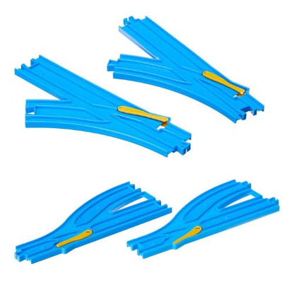 Plarail R-11 Turnout Rails (1 left-hand and 1 right-hand rail included) + R-13 Single/Double Track Switch Rails (1 type A and 1 type B rail included) + Original odor-eliminating bag