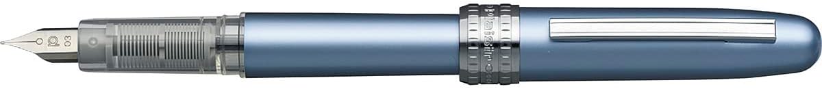 PLATINUM Fountain Pen, Plaisir Fine Nib, Frosty Blue, detail image