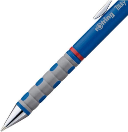 rOtring Tikky Ballpoint Pen, Medium Point, White Barrel, Blue Ink (1904718)