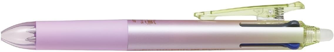 PILOT Ballpoint Pen, Frixion Ball 4, 0.38mm Ultra Fine, 4 Colors (Black, Red, Blue and Green), Gradation Purple Body (PLKFB80UF-GRPU)