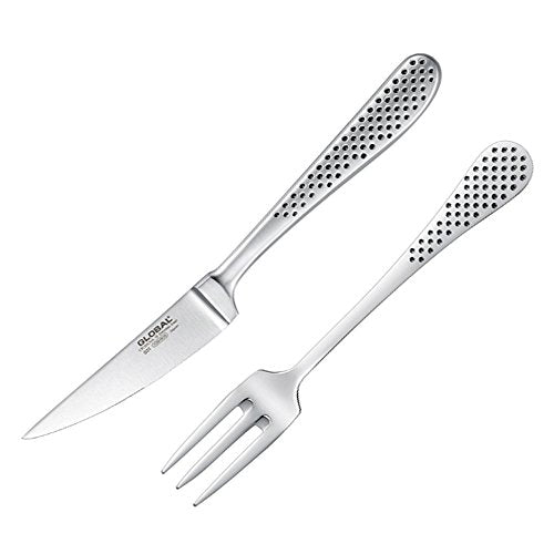 Steak Knife and Folk GLOBAL GTJ-01 x 2 Knives and Forks SET