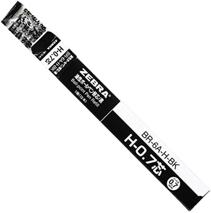 ZEBRA B-BR-6A-H-R Oil-Based Ballpoint Pen Refill, H-0.7 Leads, Red, 10 Pens